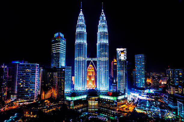 Panoramic night scene of Kuala Lumpur