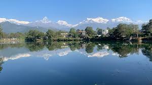 Pokhara Phewa Lake with Annapurna range